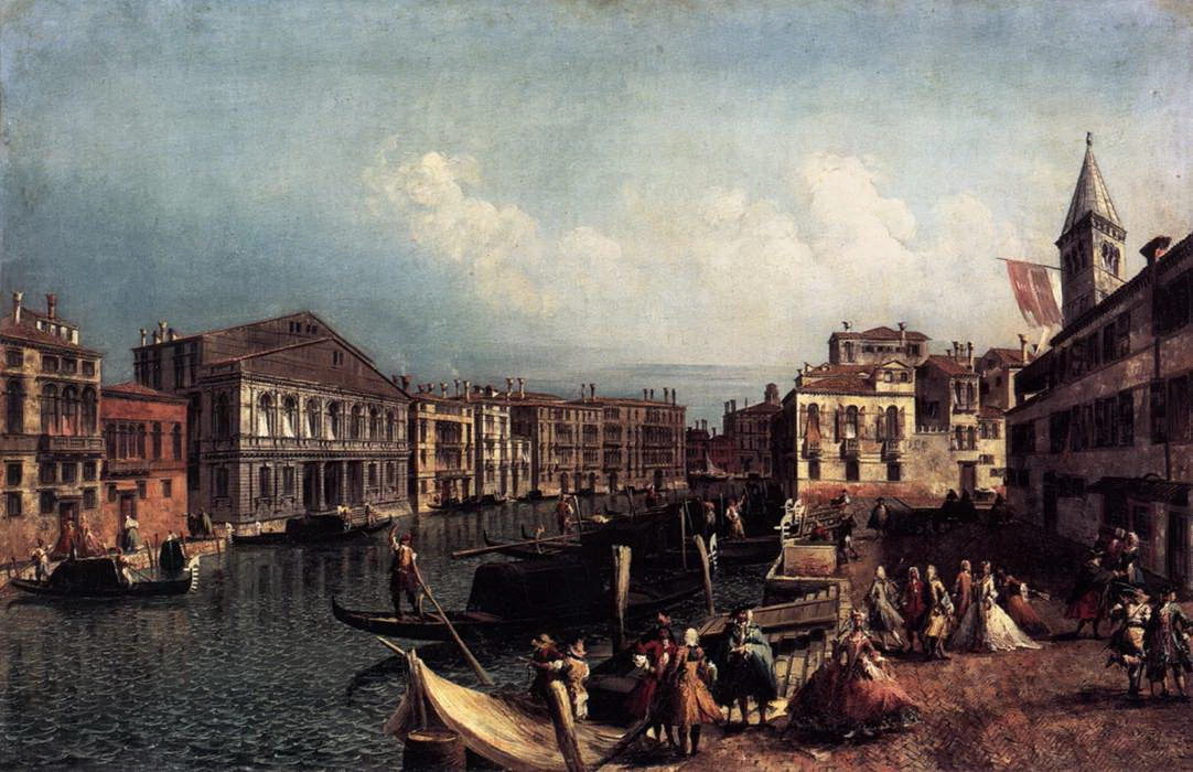 Il Canal Grande con Ca' Rezzonico and the Campo San Samuele - Staatliche Museen, Berlino